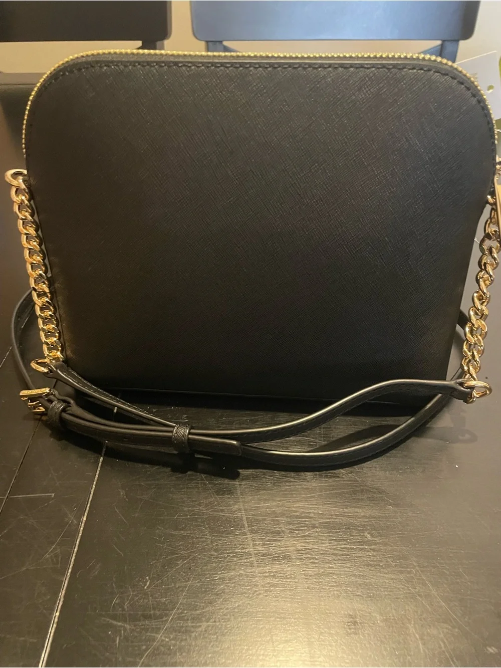 Michael Kors Black Crossbody with Gold Hardware